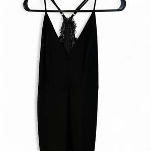 Lulus Black Lace Back Cocktail Dress